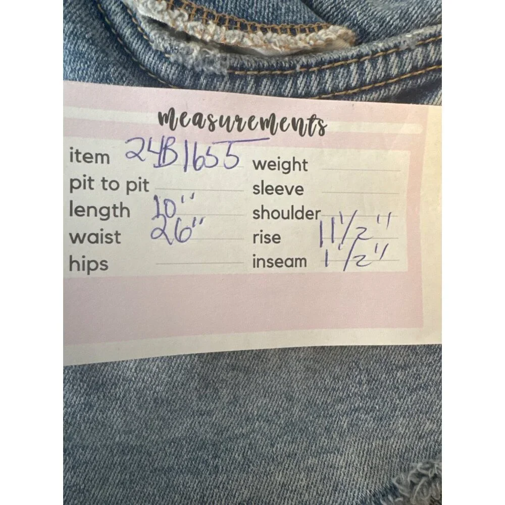 2/$30 ZARA Size 4 Light Blue High-Waisted Distressed Denim Shorts - Picture 5 of 11